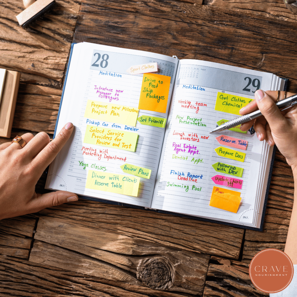 Pull out your planner and schedule time for the things that help you feel well. Treat those appointments and routines like the important commitments they are.